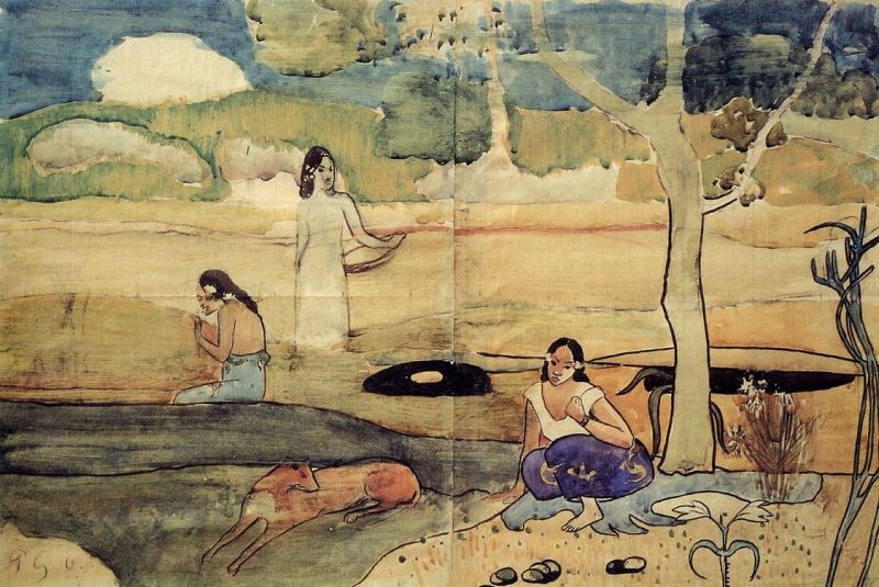 Paul Gauguin Tahitian Scene